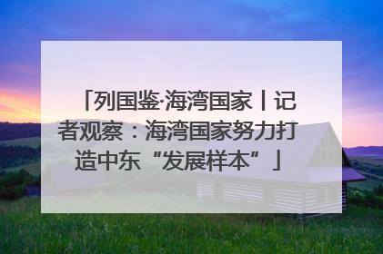 列国鉴·海湾国家丨记者观察：海湾国家努力打造中东“发展样本”