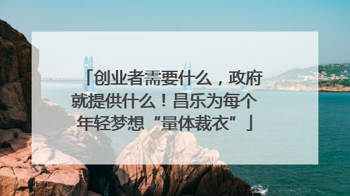 创业者需要什么，政府就提供什么！昌乐为每个年轻梦想“量体裁衣”