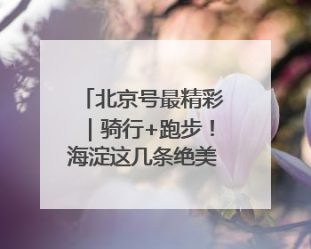 北京号最精彩｜骑行+跑步！海淀这几条绝美路线不容错过