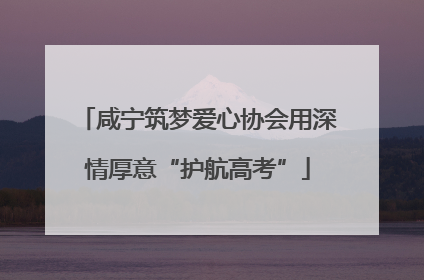 咸宁筑梦爱心协会用深情厚意“护航高考”