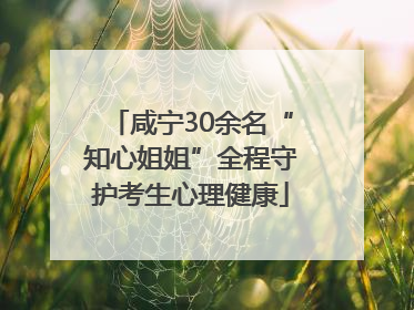 咸宁30余名“知心姐姐”全程守护考生心理健康