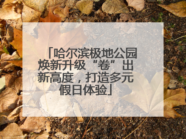 哈尔滨极地公园焕新升级“卷”出新高度，打造多元假日体验