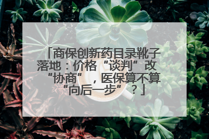 商保创新药目录靴子落地：价格“谈判”改“协商”，医保算不算“向后一步”？