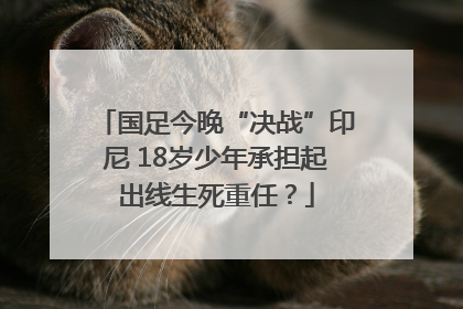 国足今晚“决战”印尼 18岁少年承担起出线生死重任？