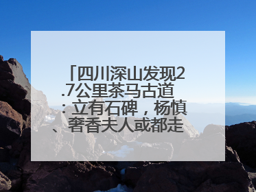 四川深山发现2.7公里茶马古道：立有石碑，杨慎、奢香夫人或都走过这条路