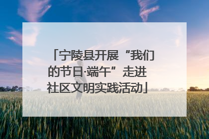 宁陵县开展“我们的节日·端午”走进社区文明实践活动