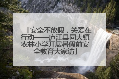 安全不放假，关爱在行动——庐江县同大镇农林小学开展暑假前安全教育大家访