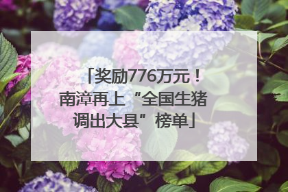 奖励776万元！南漳再上“全国生猪调出大县”榜单