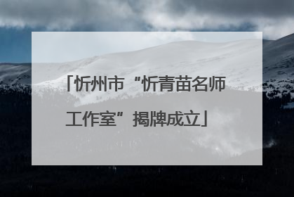 忻州市“忻青苗名师工作室”揭牌成立