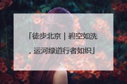徒步北京｜碧空如洗，运河绿道行者如织