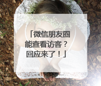 微信朋友圈能查看访客？回应来了！