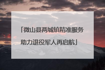 微山县两城镇精准服务助力退役军人再启航