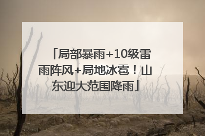局部暴雨+10级雷雨阵风+局地冰雹！山东迎大范围降雨