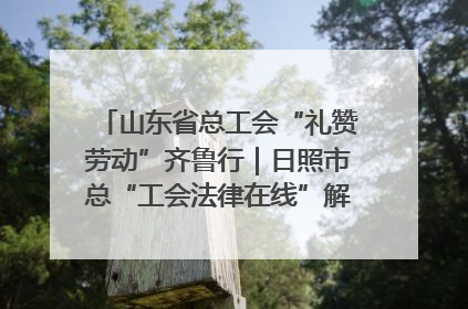 山东省总工会“礼赞劳动”齐鲁行｜日照市总“工会法律在线”解决职工愁“薪”事