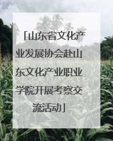 山东省文化产业发展协会赴山东文化产业职业学院开展考察交流活动