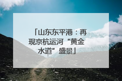 山东东平港：再现京杭运河“黄金水道”盛景