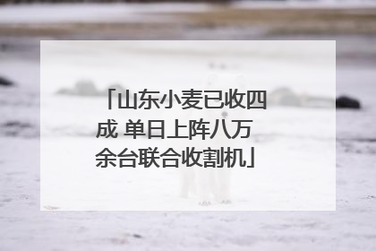 山东小麦已收四成 单日上阵八万余台联合收割机