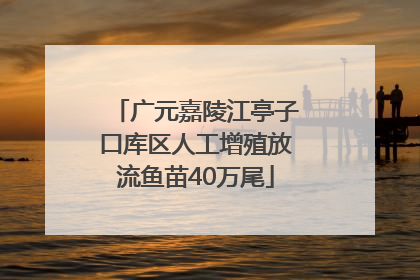 广元嘉陵江亭子口库区人工增殖放流鱼苗40万尾
