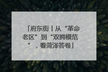 府东街丨从“革命老区”到“双拥模范”，看菏泽答卷