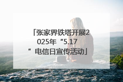 张家界铁塔开展2025年“5.17”电信日宣传活动