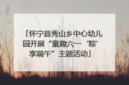 怀宁县秀山乡中心幼儿园开展“童趣六一‘粽’享端午”主题活动