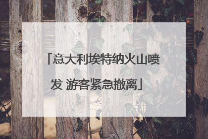 意大利埃特纳火山喷发 游客紧急撤离