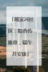 戴家河社区：粽香传廉意，端午共安康