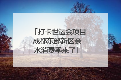 打卡世运会项目 成都东部新区亲水消费季来了