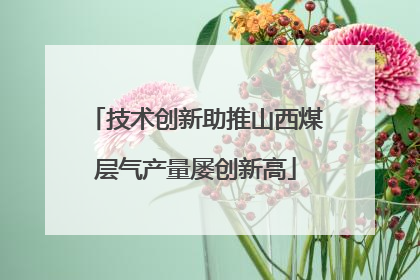 技术创新助推山西煤层气产量屡创新高