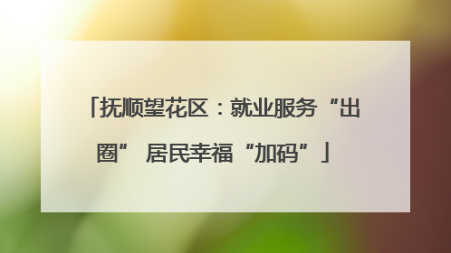抚顺望花区：就业服务“出圈” 居民幸福“加码”