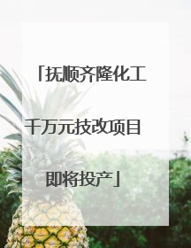 抚顺齐隆化工千万元技改项目即将投产