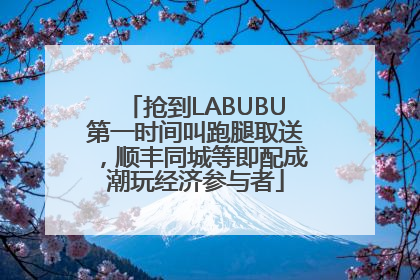 抢到LABUBU第一时间叫跑腿取送，顺丰同城等即配成潮玩经济参与者