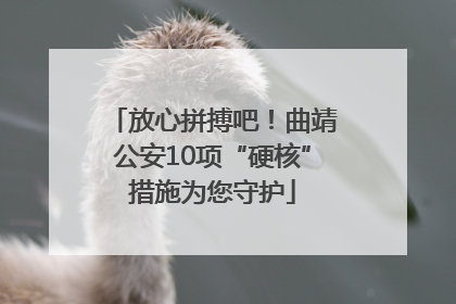 放心拼搏吧！曲靖公安10项“硬核”措施为您守护
