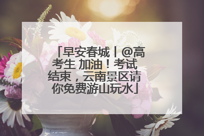 早安春城丨@高考生 加油！考试结束，云南景区请你免费游山玩水