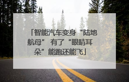 智能汽车变身“陆地航母” 有了“眼睛耳朵”能跑还能飞
