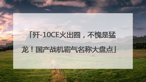 歼-10CE火出圈，不愧是猛龙！国产战机霸气名称大盘点