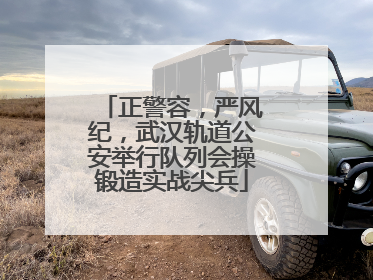 正警容，严风纪，武汉轨道公安举行队列会操锻造实战尖兵