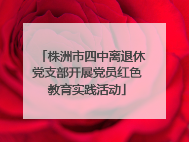 株洲市四中离退休党支部开展党员红色教育实践活动