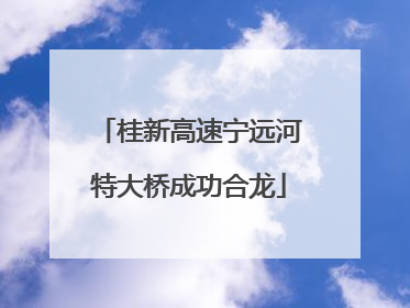 桂新高速宁远河特大桥成功合龙