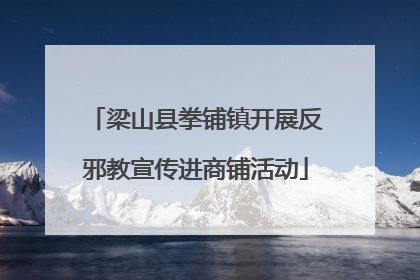 梁山县拳铺镇开展反邪教宣传进商铺活动