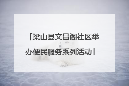 梁山县文昌阁社区举办便民服务系列活动