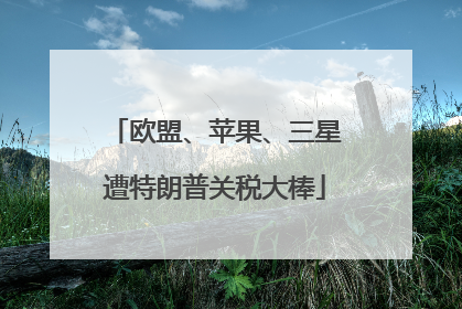 欧盟、苹果、三星遭特朗普关税大棒