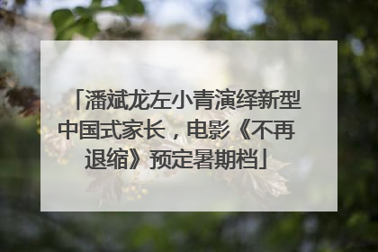 潘斌龙左小青演绎新型中国式家长，电影《不再退缩》预定暑期档