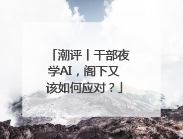 潮评丨干部夜学AI，阁下又该如何应对？