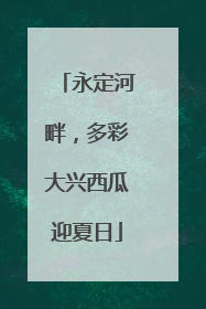 永定河畔，多彩大兴西瓜迎夏日