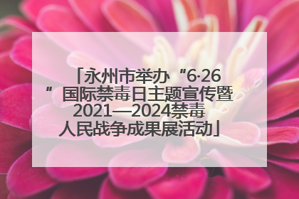 永州市举办“6·26”国际禁毒日主题宣传暨2021—2024禁毒人民战争成果展活动