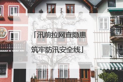 汛前拉网查隐患 筑牢防汛安全线