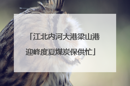 江北内河大港梁山港迎峰度夏煤炭保供忙
