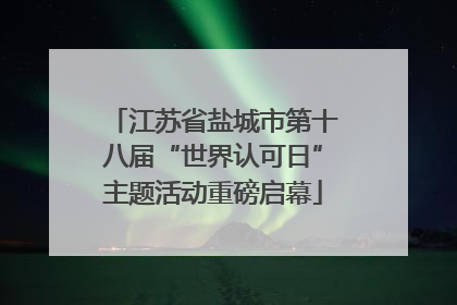 江苏省盐城市第十八届“世界认可日”主题活动重磅启幕