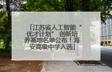 江苏省人工智能“优才计划” 创新培养基地名单公布！海安高级中学入选